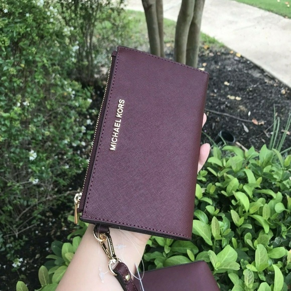 Michael Kors Jet Set EW LG leather Bag Wallet set - Picture 5 of 7